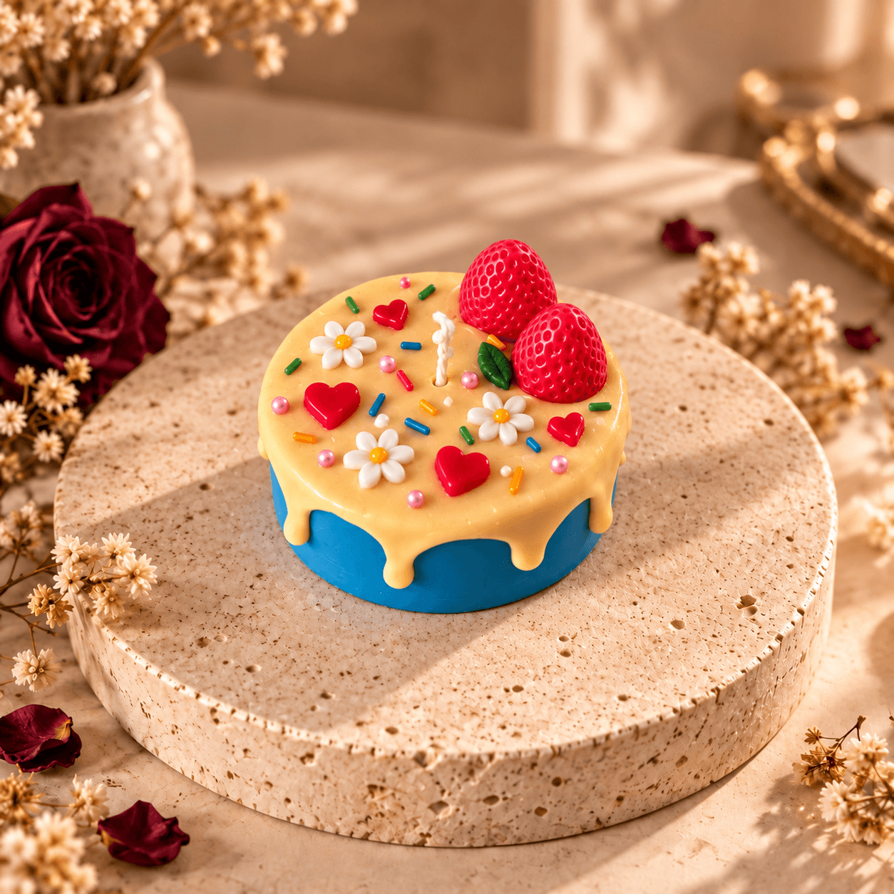 Cake artisanal à la fraise.