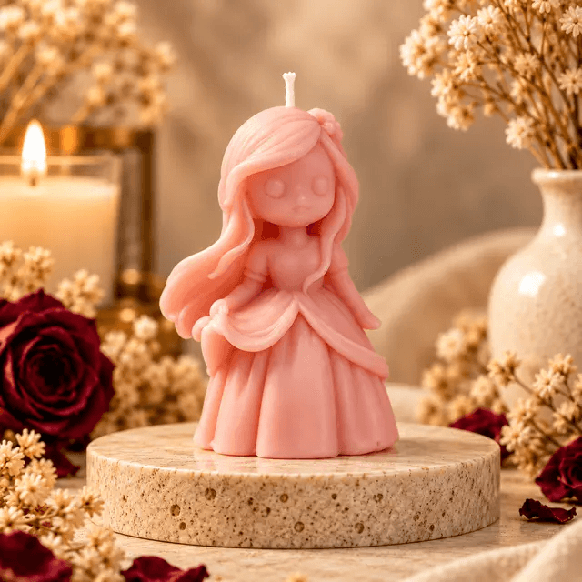 Princesse romantique rose poudré.