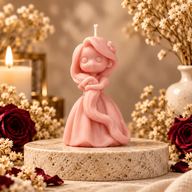 Princesse au nœud rose poudré.