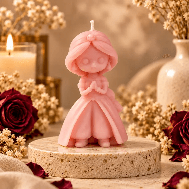 Princesse rêveuse rose poudré.